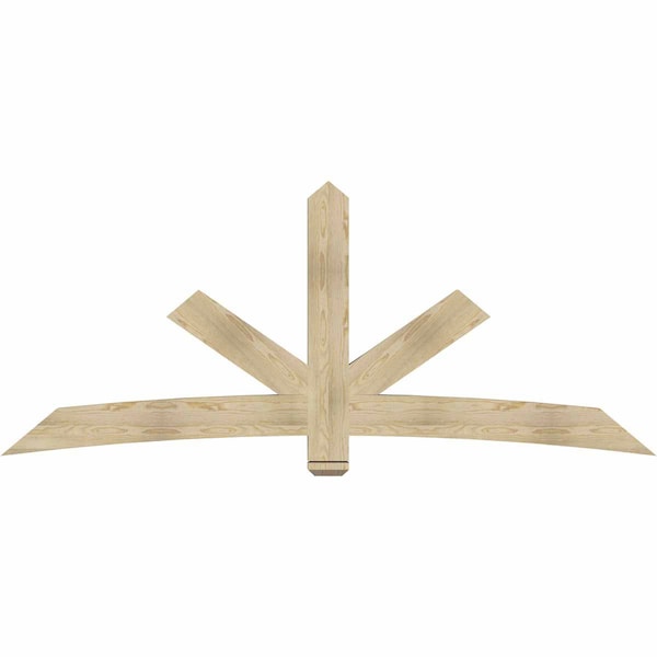 Ekena Millwork Alberta Rough Sawn Timber Gable Bracket, Douglas Fir, 96"W x 40"H x 4"D x 6"F, 10/12 Pitch GBW096X40X0406ALB00RDF - main